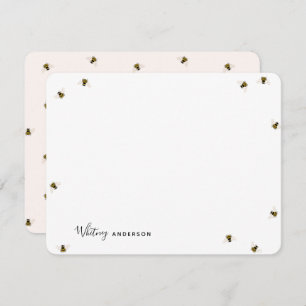 Honey Bees Personalized Stationery Note Card
