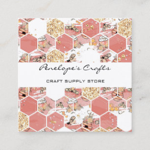 Honey Bees Square Business Card