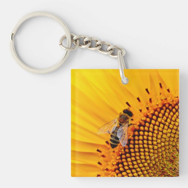 HONEY BEES (SUNFLOWER)    KEYCHAIN (Front)