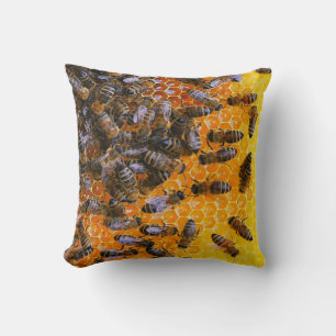 HONEY BEES THROW PILLOW