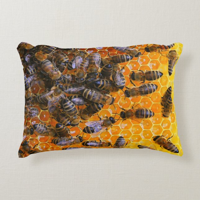 HONEY BEES    THROW PILLOW (Front)