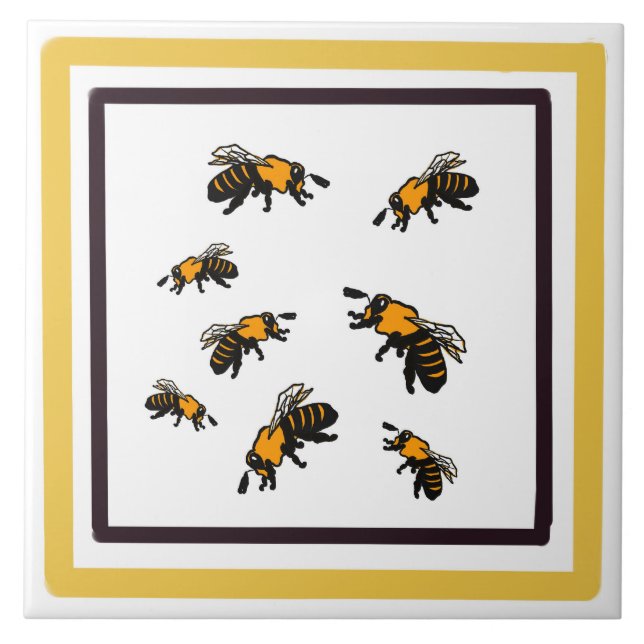 Honey Bees Tile (Front)