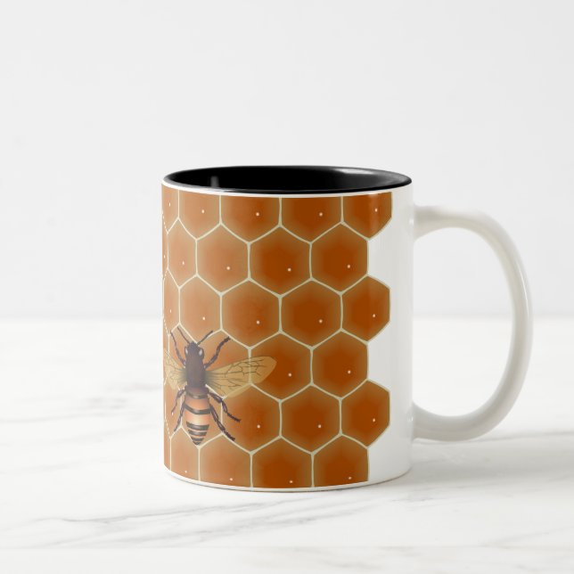 Honey Bees Two-Tone Coffee Mug (Right)