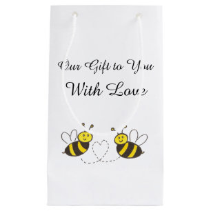 Honey Bees with Heart Customized for Gift Small Gift Bag