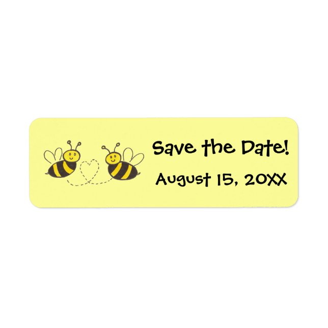 Honey Bees with Heart Save the Date (Front)