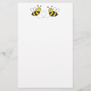Honey Bees with Heart Stationery