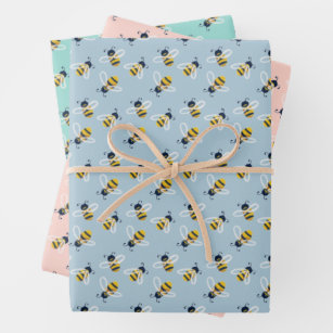 Honey Bees Wrapping Paper Sheet