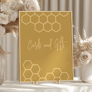 Honey Beige Baby Shower Cards and Gifts Sign