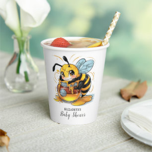 Honey Bumble Bee Baby Shower Paper Cups