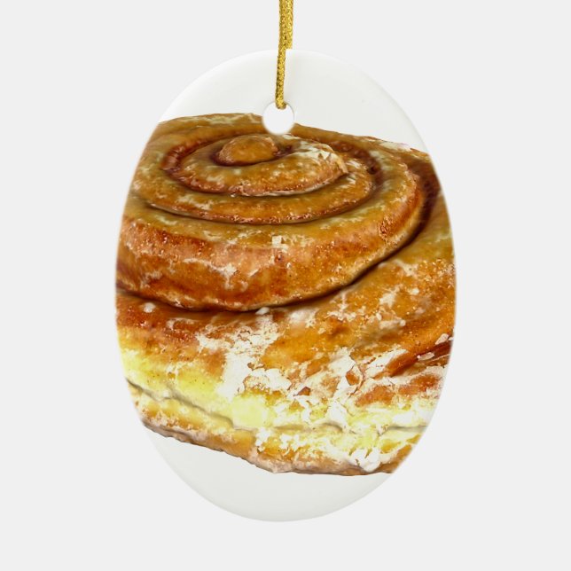 Honey Bun Ceramic Ornament (Front)