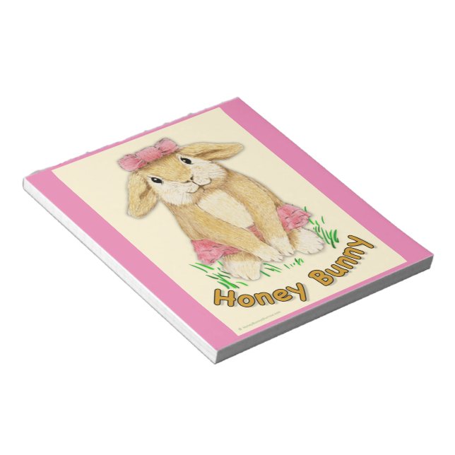 Honey Bunny Design 01 Notepad (Angled)