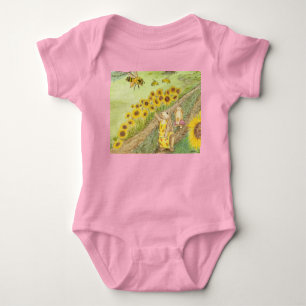 Honey Bunny Meets The Honey Bees Baby Bodysuit