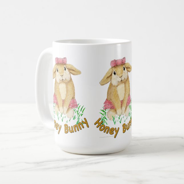 Honey Bunny's Loving Smile Coffee Mug (Front Left)