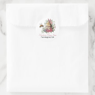 Honey Business Branding Classic Round Sticker