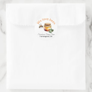 Honey Business Branding Classic Round Sticker