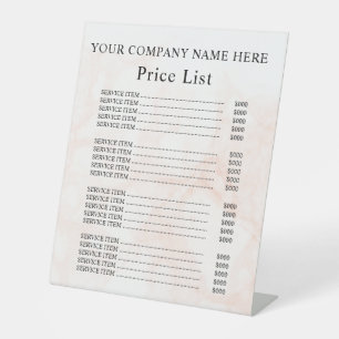 Honey Business Price List Pedestal Sign