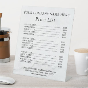 Honey Business Price List Pedestal Sign