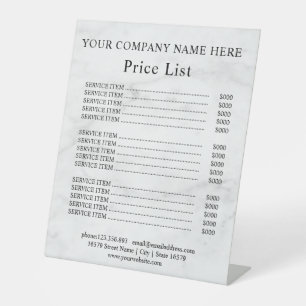 Honey Business Price List Pedestal Sign