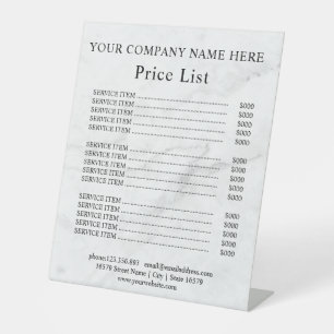 Honey Business Price List Pedestal Sign