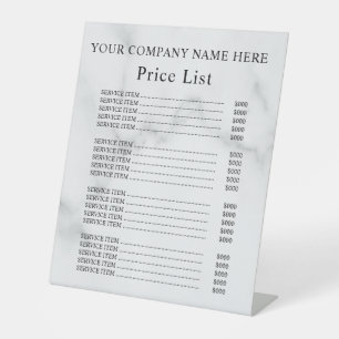 Honey Business Price List Pedestal Sign