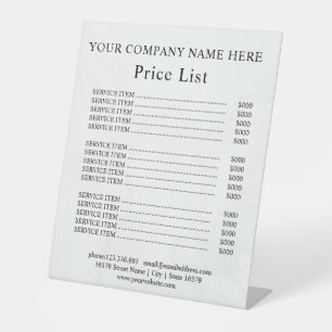 Honey Business Price List Pedestal Sign