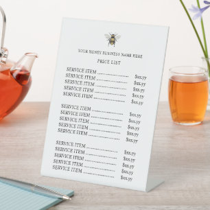Honey Business Price List Pedestal Sign