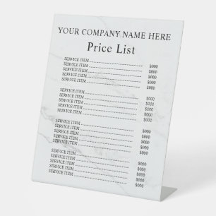 Honey Business Price List Pedestal Sign