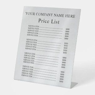 Honey Business Price List Pedestal Sign