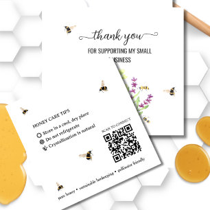 Honey care Watercolor BeeKeeper Honey Apairist  Thank You Card