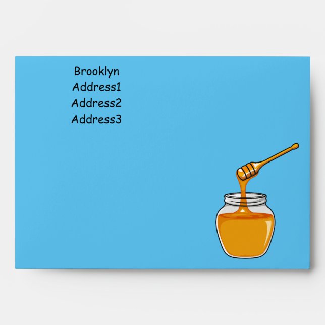 Honey cartoon illustration  envelope (Front)