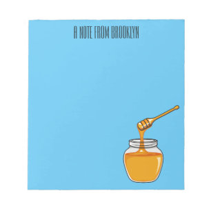 Honey cartoon illustration notepad