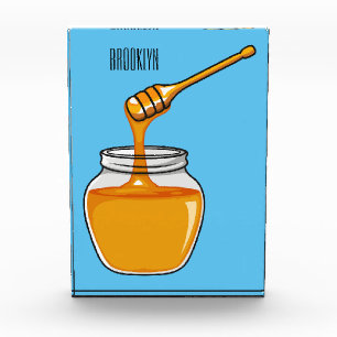 Honey cartoon illustration photo block