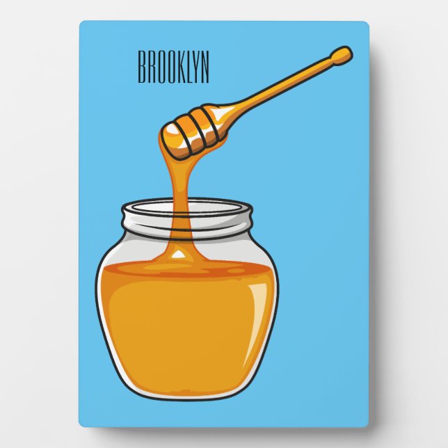 Honey cartoon illustration  plaque (Front)