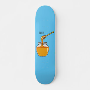 Honey cartoon illustration skateboard