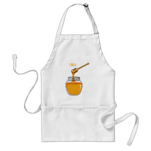 Honey cartoon illustration standard apron
