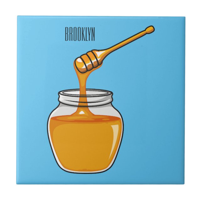 Honey cartoon illustration  tile (Front)