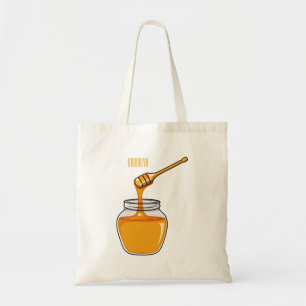Honey cartoon illustration tote bag