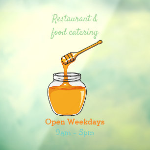 Honey cartoon illustration  window cling