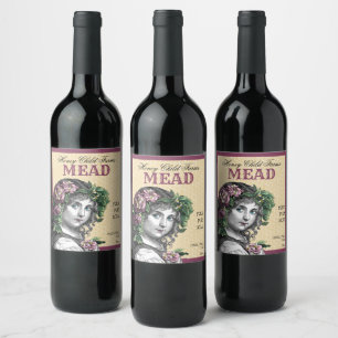 Honey Child Bees and Roses Mead Wine Label
