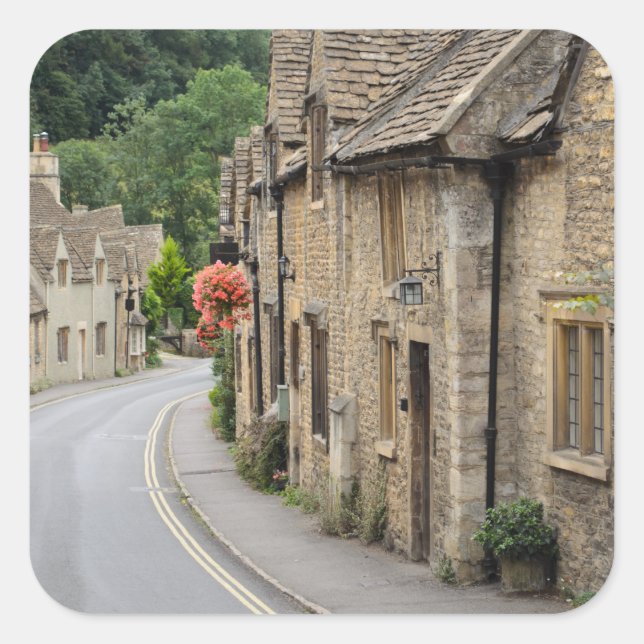 Honey coloured cottages in Castle Combe sticker (Front)