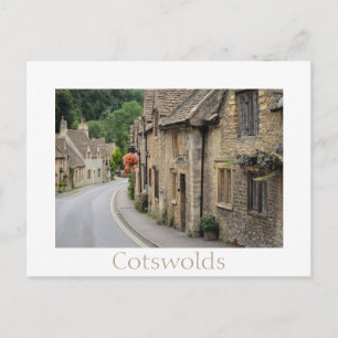 Honey coloured cottages in Castle Combe, UK Postcard