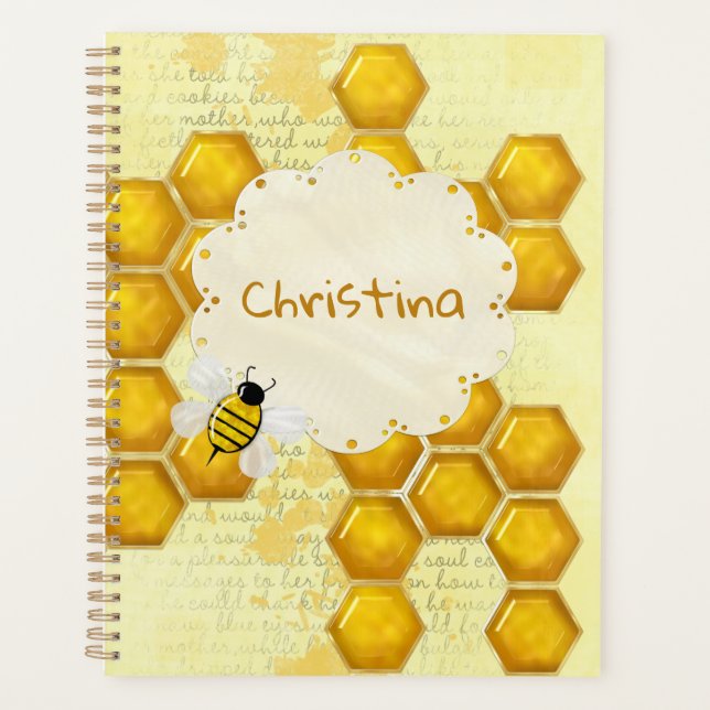Honey Comb 3D Whimsey  Planner (Front)