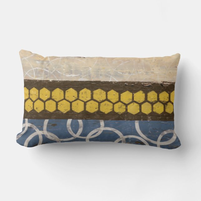 Honey Comb Abstract I Lumbar Pillow (Front)