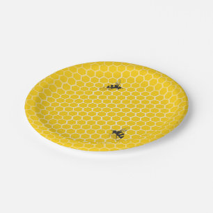 Honey Comb Bee Keeper Paper Plate
