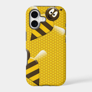 Honey Comb Yellow Gold  Bee Bees Pattern Art