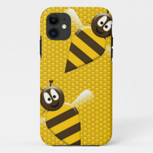 Honey Comb Yellow Gold  Bee Bees Pattern Art iPhone 11 Case