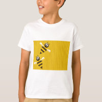 Honey Comb Yellow Gold  Bee Bees Pattern Art