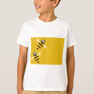 Honey Comb Yellow Gold Bee Bees Pattern Art T-Shirt