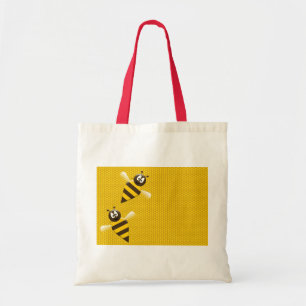 Honey Comb Yellow Gold Bee Bees Pattern Art Tote Bag