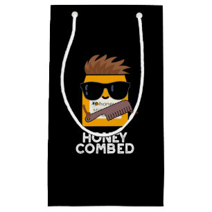 Honey Combed Funny Honey Pun Dark BG Small Gift Bag